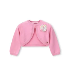Cardigan con fiore