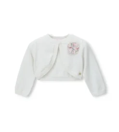 Cardigan con fiore