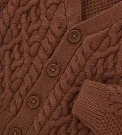 Cardigan in lana operata