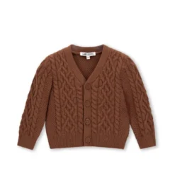 Cardigan in lana operata