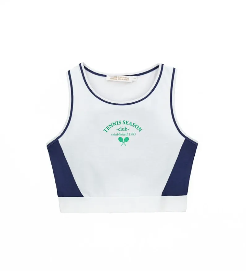 Crop top con stampa