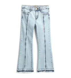 Jeans flare sfrangiati
