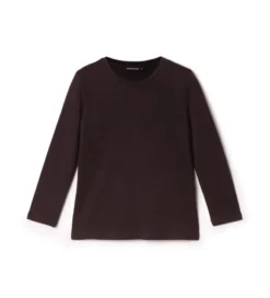 T-shirt a manica lunga con ricamo lurex