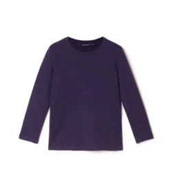T-shirt a manica lunga con ricamo lurex