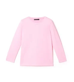 T-shirt a manica lunga con ricamo lurex