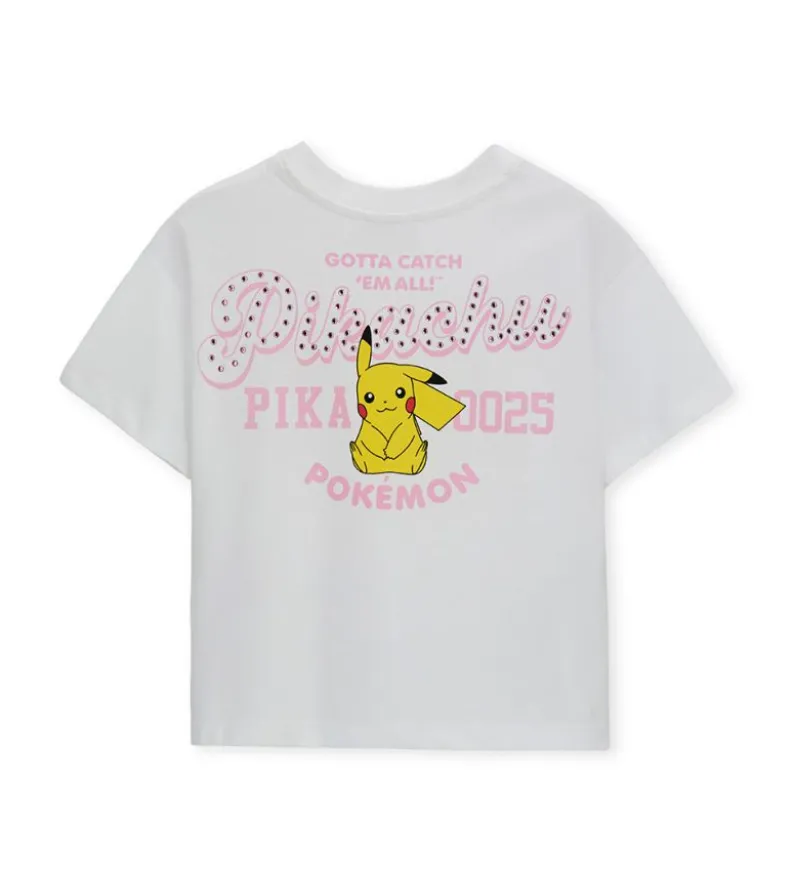 T-shirt bianca pokémon
