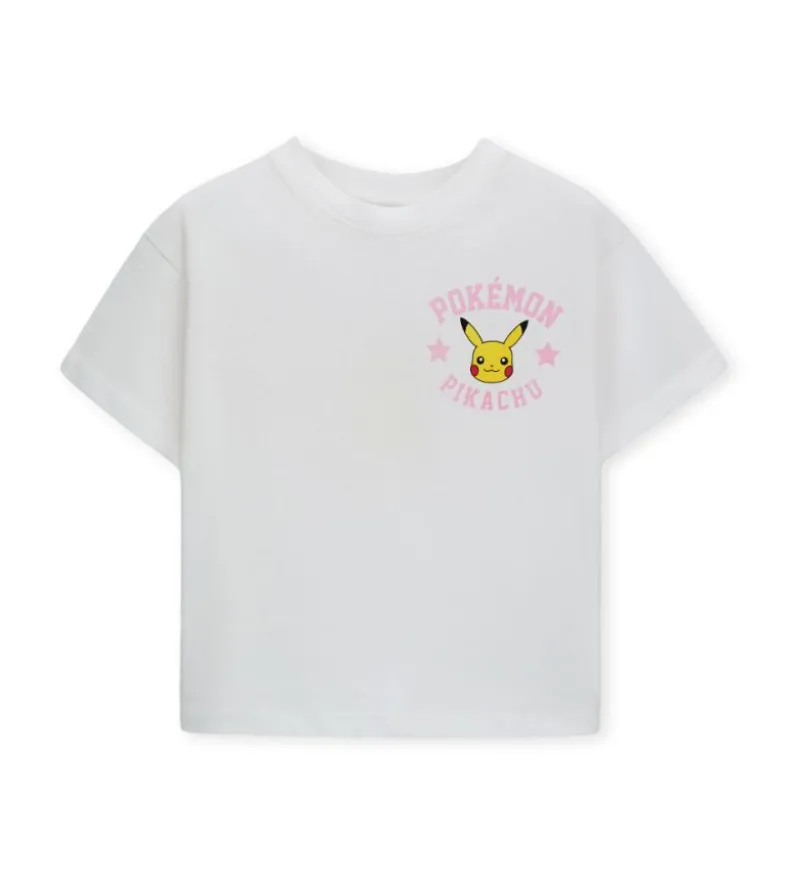 T-shirt bianca pokémon