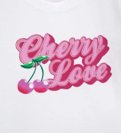 T-shirt con stampa rosa