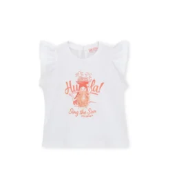 T-shirt con volant