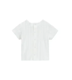 T-shirt in costina traforata